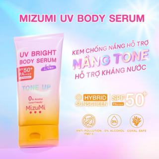   ĐẶT HÀNG TRƯỚC  Kem chống nắng nâng tone MizuMi UV Body Serum Tone Up Beige  Lilac 120 g 