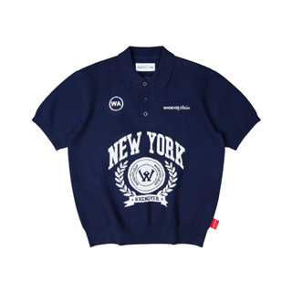 “WHENEVER” Áo Polo Len - NY KNIT POLO SHIRT / NAVY