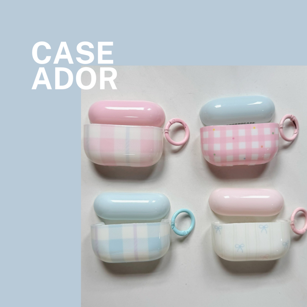 Vỏ tai nghe nhựa hoạ tiết dễ thương có móc đeo cho AP 1/2 3 4 pro pro2 pro3