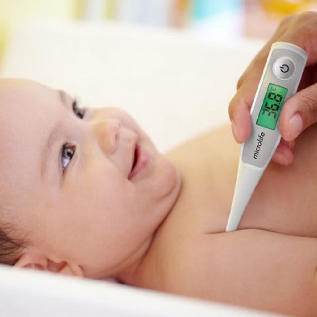 Nhiệt kế hiển thị điện tử, đo nhiệt độ cơ thể ngậm miệng hoặc kẹp nách, an toàn, dễ sử dụng