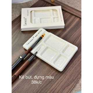 Khay gốm kê bút và đựng màu