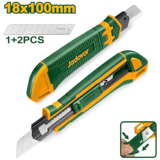  Dao rọc giấy tay cầm bọc cao su Jadever JDSK8618 Kèm 2 lưỡi thép SK5 Dao cắt giấy rọc băng keo 