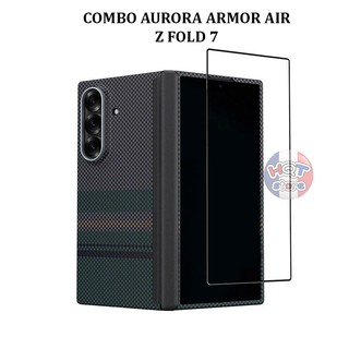  Combo kính + ốp lưng sợi carbon Benk$ Aurora ArmorAir Case cho Z Fold 7 siêu mỏng nhẹ 