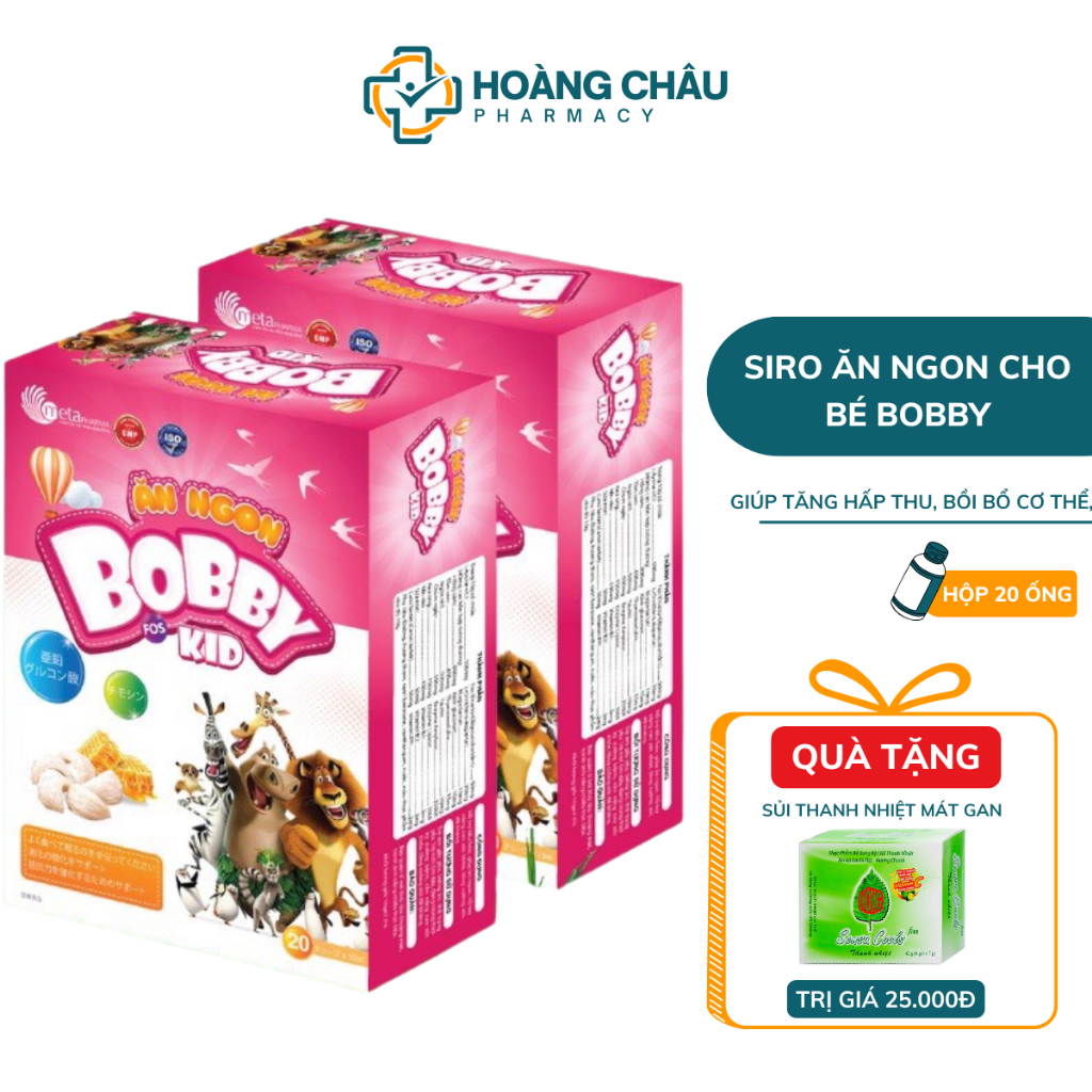 Siro Ăn Ngon Cho Bé Bobby Kid – Tăng Hấp Thu Dinh Dưỡng, Hỗ Trợ Tiêu Hóa Và Sức Khỏe  Hộp 20 Ống
