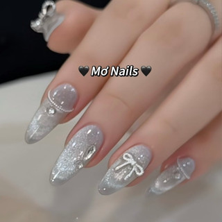   Tặng hộp keo  Nail Box Thiết Kế Móng Up Mắt Mèo Kim Cương Thạch Dây Bi M39 