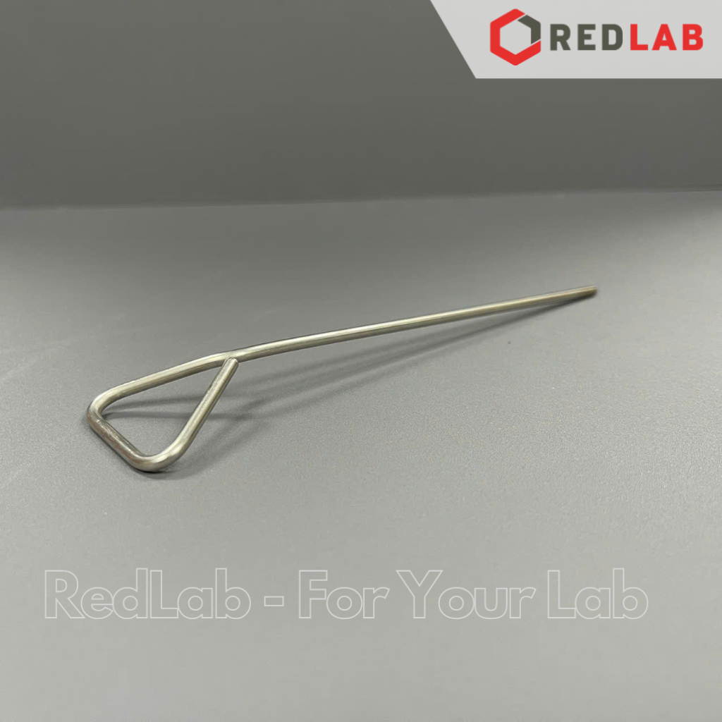 Que trang inox 15cm (que cấy trải vi sinh / que tam giác) dùng trong thí nghiệm nuôi cấy nấm men vi 