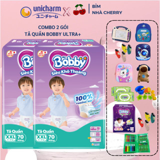 COMBO 2 GÓI Tã quần Bobby Ultra / Bỉm quần Bobby Ultra siêu khô thoáng đủ size cho bé M96/L88/XXL70