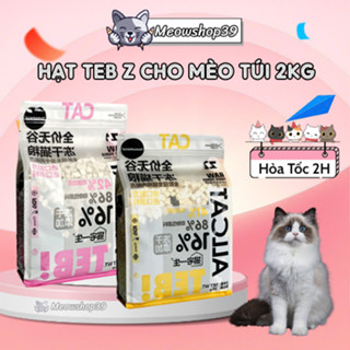 (Hỏa Tốc Đến 19H) Hạt cho mèo Teb Z Thức ăn cho mèo con với thịt sấy khô tăng cân và dưỡng lông Grain Free