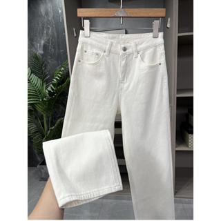 quần jean nữ quần dài ống rộng trắng vintage fashion style hàn quốc CLOT ​Quần Jean local brand