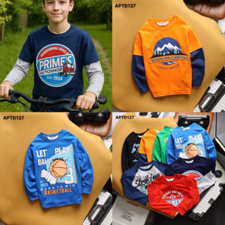   23kg...58kg  Áo tay dài bé trai thun cotton vnxk 