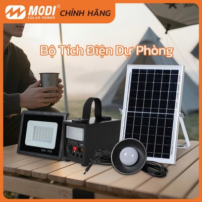 Bộ Tích Điện Dự Phòng Di Động Năng Lượng Mặt Trời MODI SOLAR Chiếu Sáng Ngoài Trời Ban Đêm
