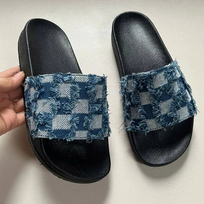  Dép Nam - Nữ  Quai Ngang  bản quai vải Jean hot nhất hiện nay,Dép nam nữ boy girl phố full size 