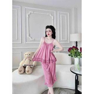 Đồ bộ mặc nhà lụa tiểu thư -size 45kg đến 60kg