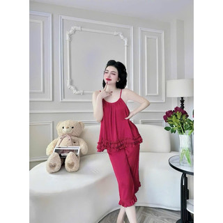 Đồ bộ mặc nhà lụa tiểu thư -size 45kg đến 60kg
