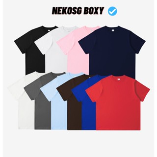  Áo Thun Trơn Form Boxy Nam Nữ NEKOSG 250Gsm Cotton Đứng Form Dày Dặn Thoáng Mát Cổ Tròn BOXY00 