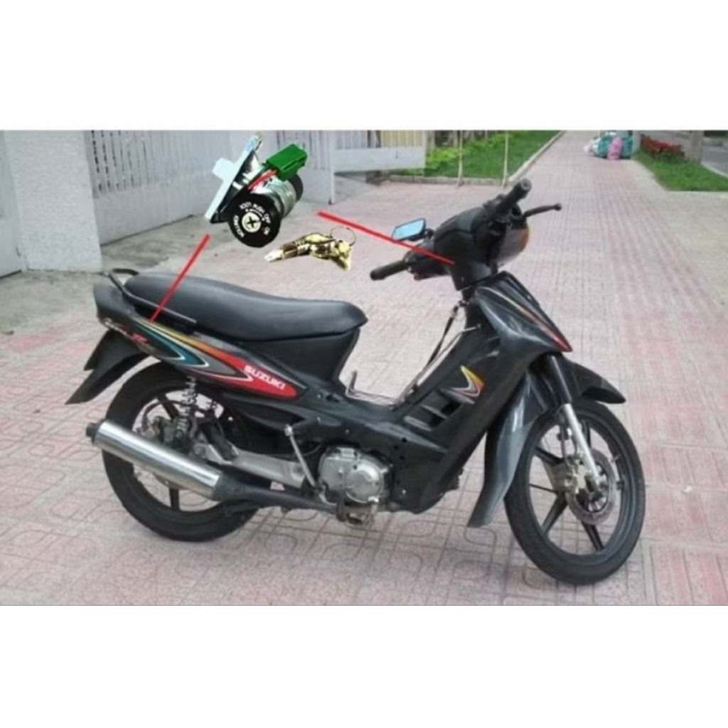 Bộ ổ khóa xe Viva (kèm khóa yên)