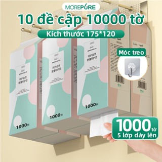 Giá rẻ Thùng 10 bịch Giấy ăn Khăn giấy 1000 tờ/gói Treo 5 lớp Khăn giấy giấy gia đình DÙNG CHO GIA ĐÌNH 3 NGƯỜI 2 THÁNG
