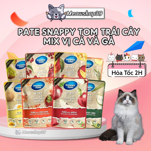 (Hỏa Tốc Xuyên Tết) Pate Snappy Tom Trái Cây dành cho mèo mọi lứa tuổi