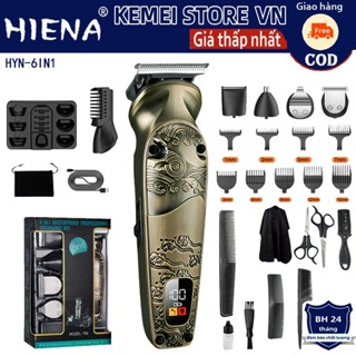 Máy Cạo Lông Cắt Tóc Tỉa Lông Mũi Lông Mày 6 in 1 tông đơ cắt tóc Đa Năng Cạo Râu Tỉa Lông Bikini Lưỡi Thép Không Gỉ Màn