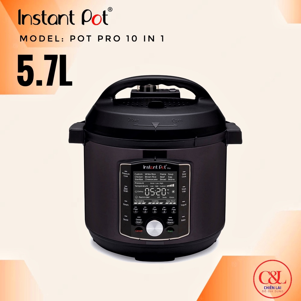 Nồi áp suất điện đa năng Instant Pot Pro 10-in-1 5.7L