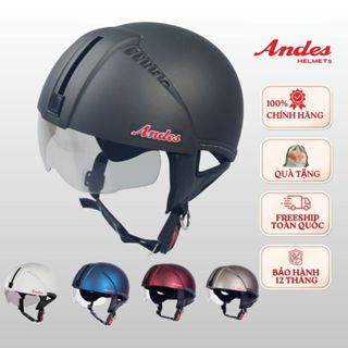 Mũ bảo hiểm nửa đầu Andes 181 có kính âm chính hãng, bảo hành 12 tháng