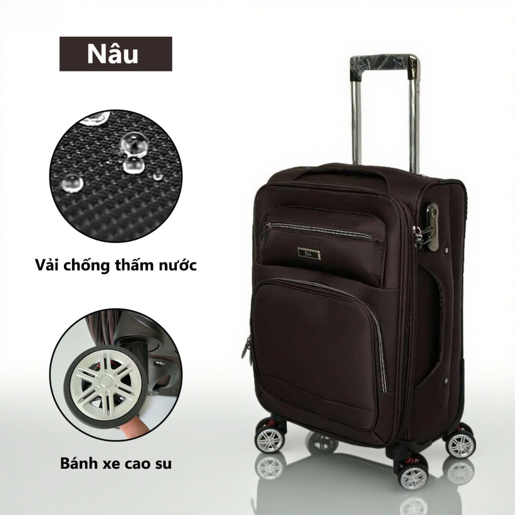 Vali vải cao cấp, vali kéo du lịch, vali dung tích lớn size 20/24/28 F99