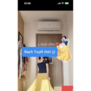  Sét Áo+Váy Công chúa Bạch Tuyết thời@vai gân tăm quảng Châu cao cấp có bigsize từ 38_45kg có quà tặng 