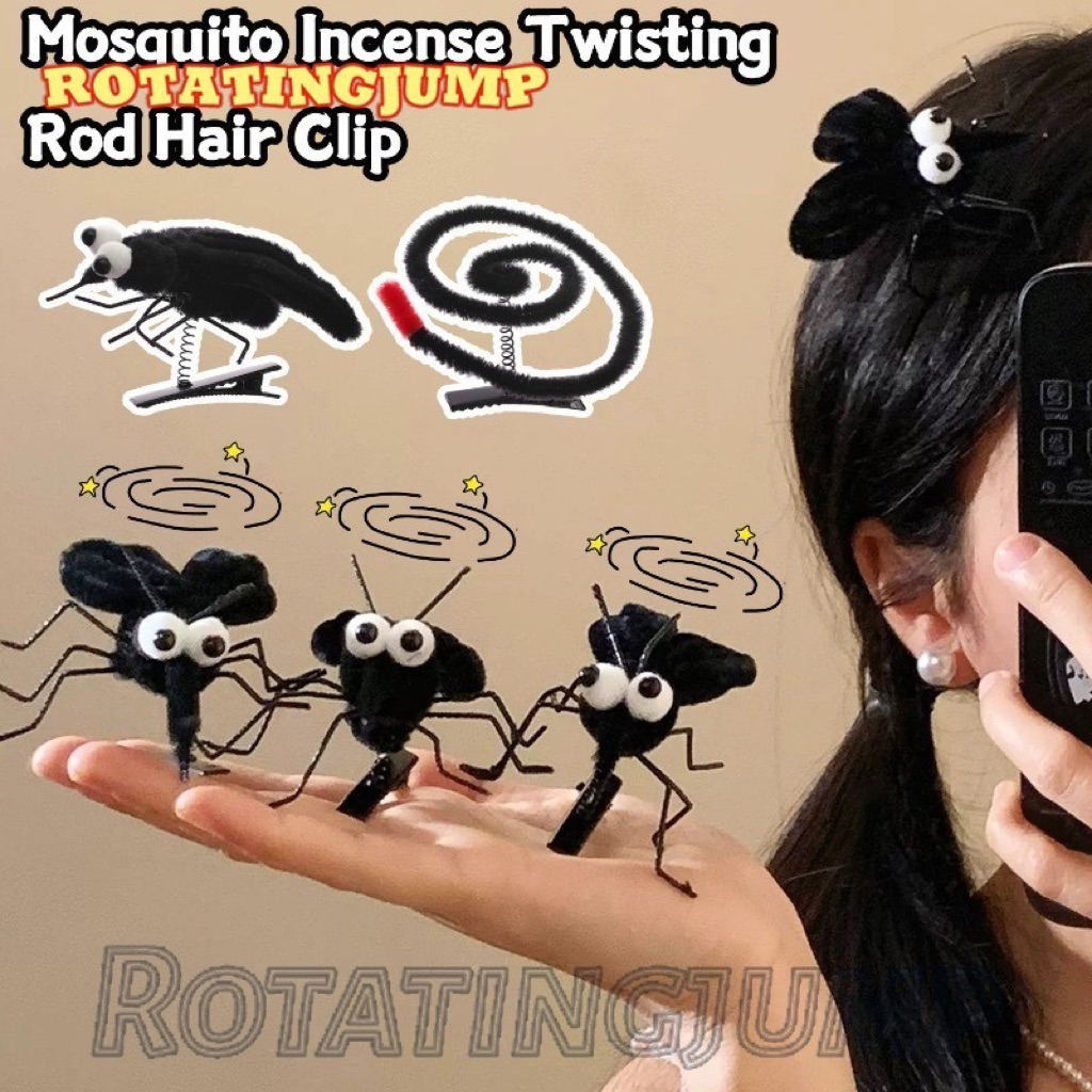 Kẹp tóc hình con muỗi - nhang muỗi hài hước Kẹp tóc vô tri 3613