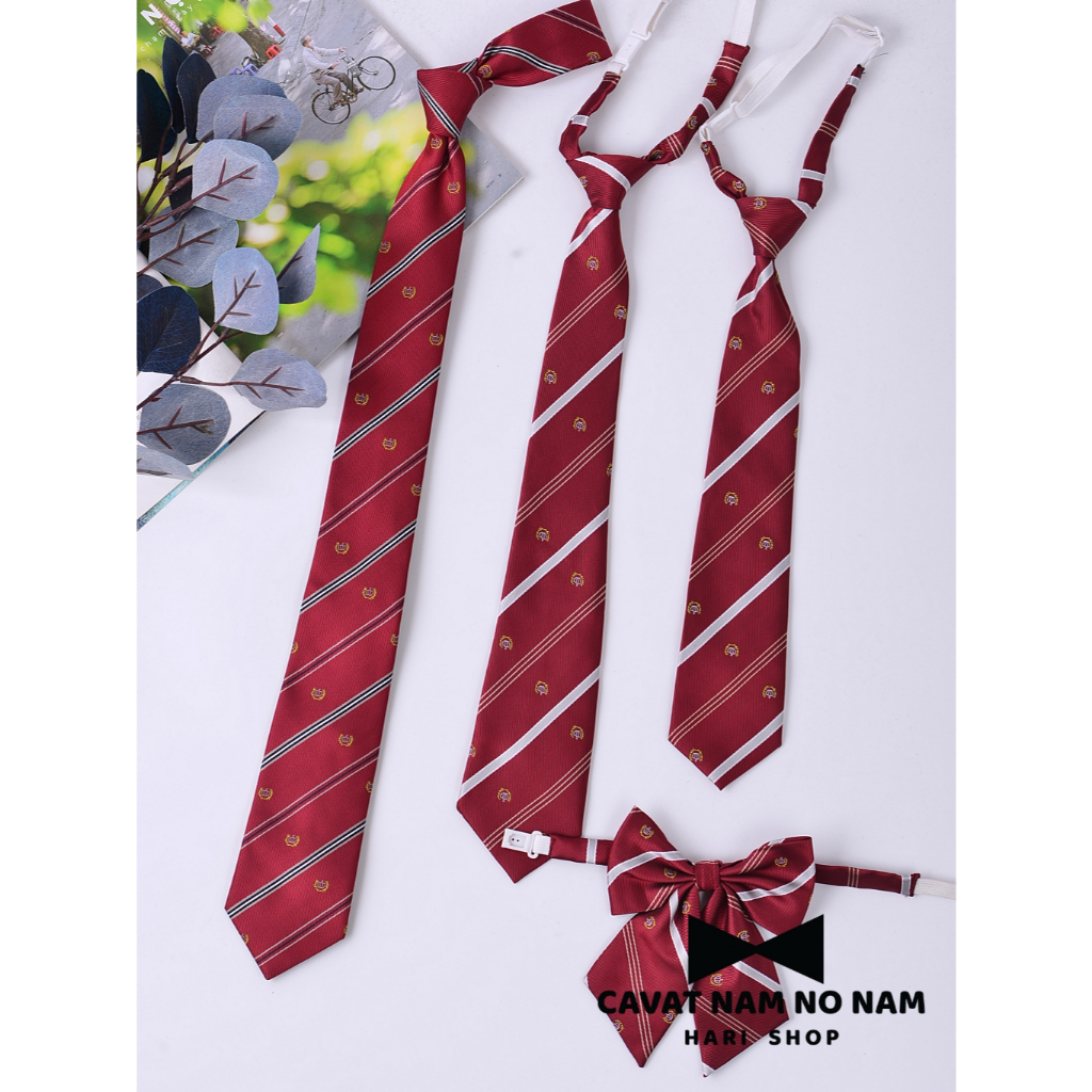 Cà Vạt Đồng Phục Học Sinh JK Cà Vạt tự thắt thắt sẵn Nơ cổ nam nữ Nhật Bản, Cà Vạt nơ kỉ yếu