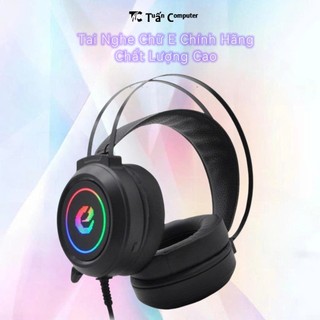  Tai nghe chữ E đèn LED  Đầu USB  Gaming có mic Jack cắm USB âm thanh vòm 7.1 