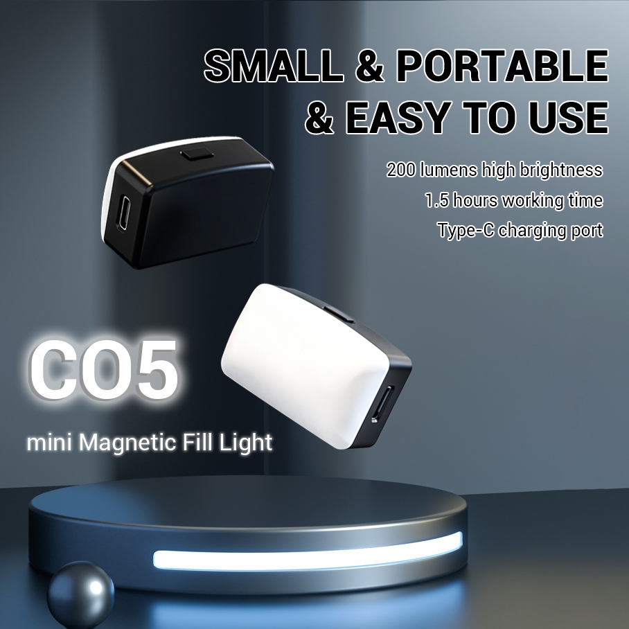 Sorf C05 Đèn selfie mini công nghệ từ tính 3 chế độ sáng đèn bổ trợ chuyên nghiệp chụp ảnh quay phim