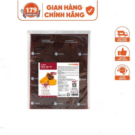 Luna - Nhân Đậu Đỏ, Farina | Túi 1kg