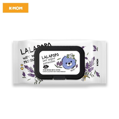 KHĂN ƯỚT CAO CẤP VÂN NỔI LALAPOPO K-MOM CÓ NẮP (70C)