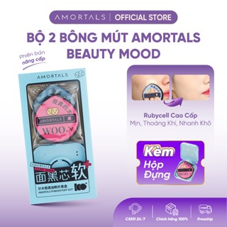 [BD] Bông Mút Trang Điểm AMORTALS Đen Cao Cấp - Đàn Hồi, Mềm Mại, Size XL, Kèm Hộp Đựng [BD]