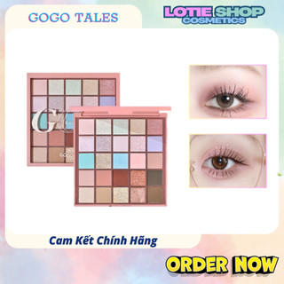  Bảng phấn mắt GOGO TALES Free Mist 25 ô makeup tone cam hồng đào nhũ lấp lánh GT778 