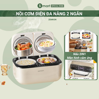 Nồi cơm điện 2 ngăn, Nồi hầm cách thủy giữ trọn dưỡng chất, hầm xương chưng yến, nấu cháo cho bé - BH 12 tháng