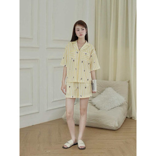 𝗛𝗮̀𝗻𝗴 𝗰𝗵𝗶́𝗻𝗵 𝗵𝗮̃𝗻𝗴 Bộ đồ ngủ mặc nhà pyjama kẻ Mickey chất Kate poly form rộng- O.N WORKSHOP
