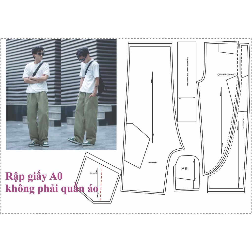 Rập Giấy A0 mã B80 - Rập quần