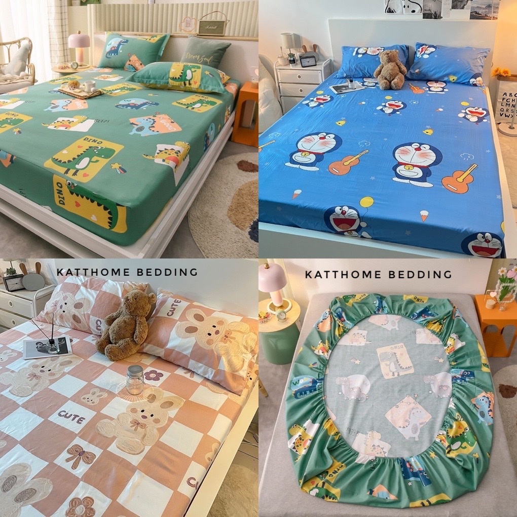 Ga chống thấm cotton hàn quốc nằm trực tiếp không bí không sột soạt an toàn cho bé bọc đệm đến 20cm