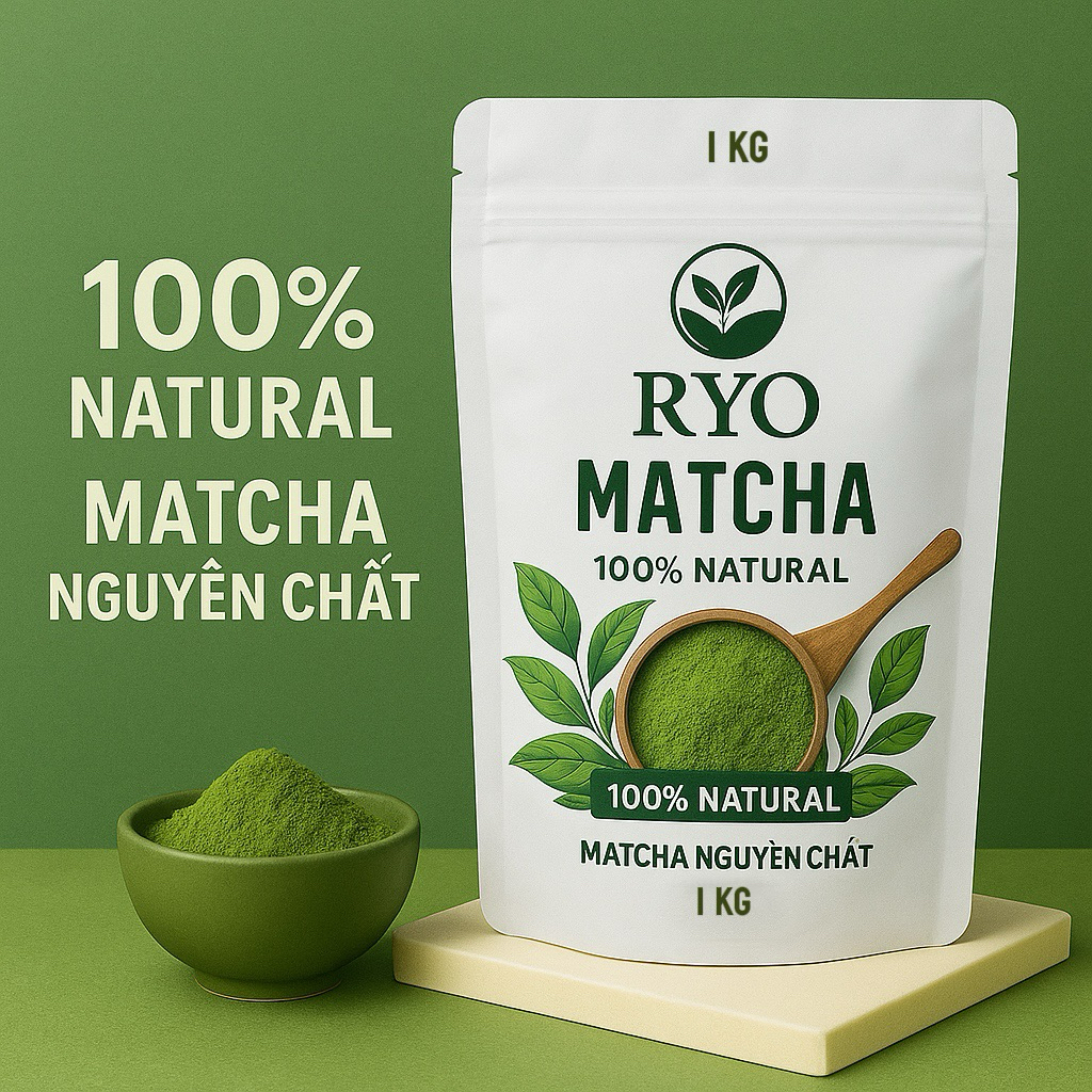 [1KG] Bột Matcha Pha Chế 1KG - RYO MATCHA ORGANIC 1000G