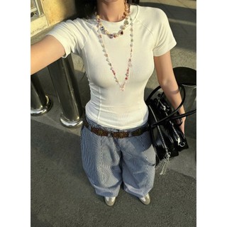  Áo thun ôm Migst áo thun babytee trơn nữ ôm body vải bozip dày dặn form classic A00 