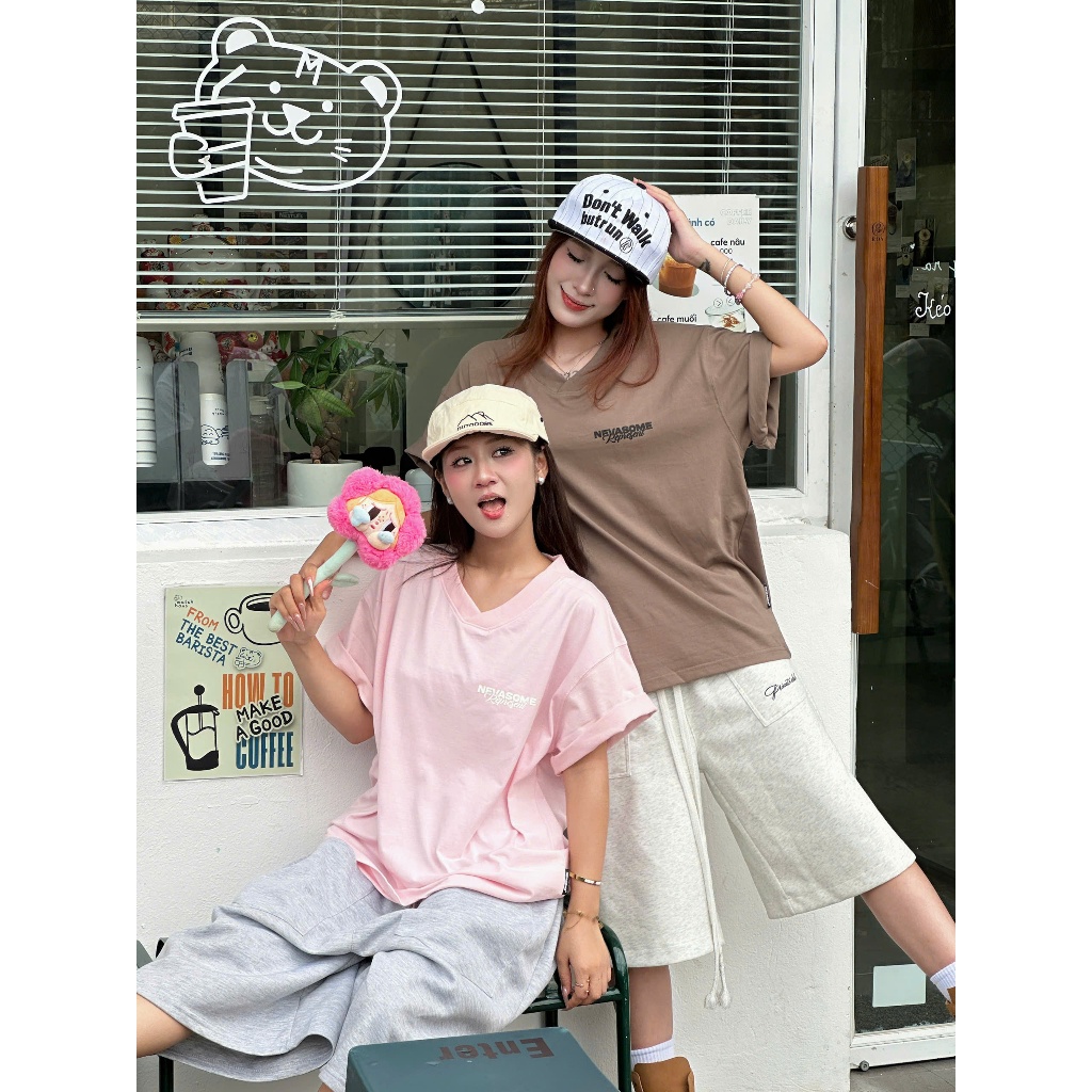 Áo Thun V - Neck Boxy Tee Represent Nevasome Cotton 250gsm Local Brand Tay Lỡ Form Boxy Rộng Nam Nữ | BigBuy360 - bigbuy360.vn