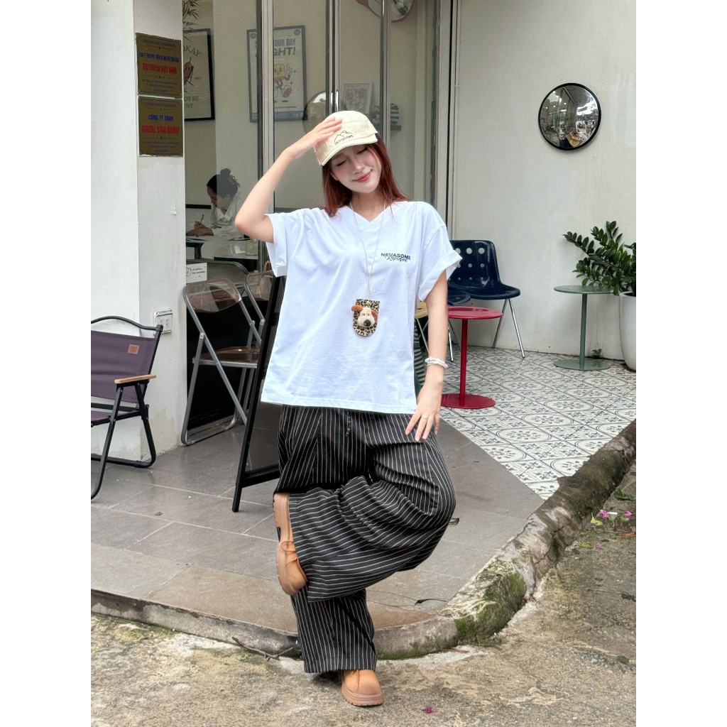 Áo Thun V - Neck Boxy Tee Represent Nevasome Cotton 250gsm Local Brand Tay Lỡ Form Boxy Rộng Nam Nữ | BigBuy360 - bigbuy360.vn