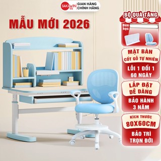   Mẫu Mới 2026  Bàn học chống gù Sakawin BV08 Bàn học sinh nâng hạ tay quay Chống gù chống cận hiệu quả 
