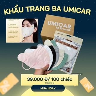  Sỉ 200 chiếc Khẩu Trang 9A UMICAR 4 lớp form to che kín mặt chống nắng chống tia UV vải mềm mại 