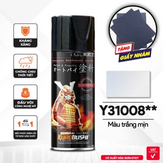  Sơn SAMURAI - Màu TRẮNG MỊN Y31008  400ml  chuyên dùng cho xe máy 