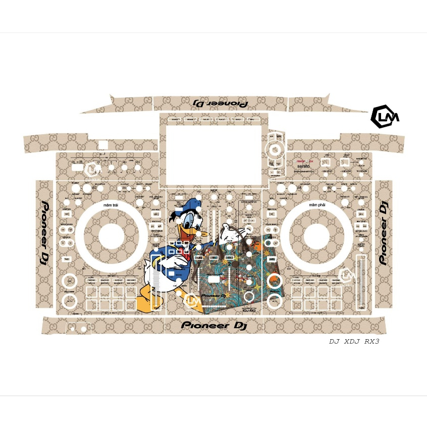 Miếng Dán Skin Decal DJ XDJ RX3, Có In Hình Tự Chọn IB Shop Mẫu