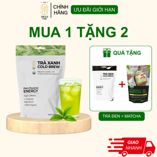 Trà Xanh Cold Brew | Trà Ủ Lạnh Hữu Cơ USDA Organic, Vị Mật Ong, Không Chát Giàu EGCG Túi Zip 20 Túi Lọc