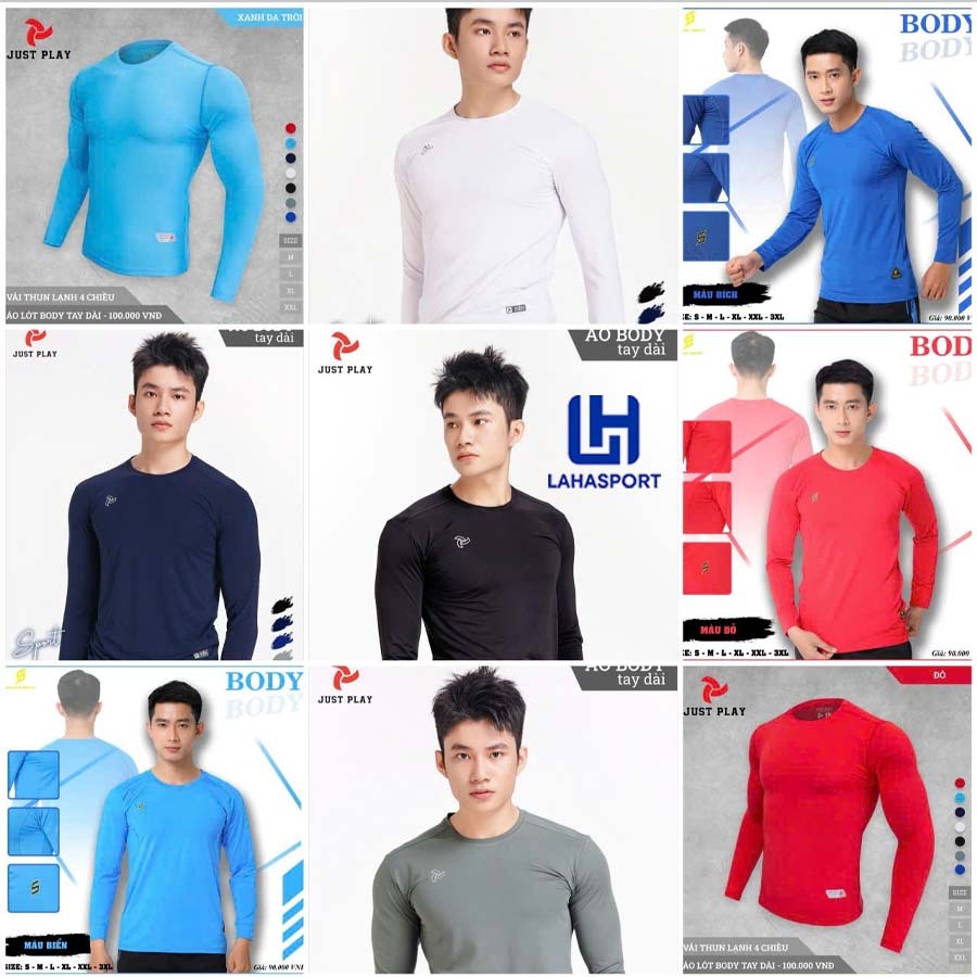 Áo giữ nhiệt thể thao bóng đá tập gym , Áo chống nắng Body dài tay nam [LHA1]