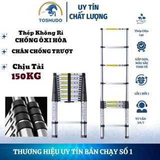 TOSHUDO - THANG INNOX CHỮ A  RÚT ĐƠN - RÚT ĐÔI NHẬP KHẨU , CHỐNG TRƯỢT TẢI TRỌNG 300KG